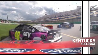 Brad Keselowski spins Jimmie Johnson on late Kentucky Speedway restart | NASCAR Cup Series