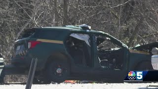 Report provides new details in crash between Vermont State Police trooper and fire truck