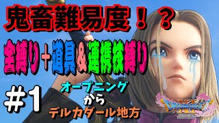 【ドラゴンクエスト11S】全縛り＋道具、連携技縛りでラスボスまでクリアできるのか？ part1【縛りプレイ】