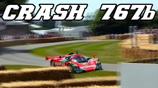 CRASH Mazda 767b at Goodwood FOS 2015