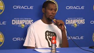 Durant: "It's unfortunate Draymond got tossed out for getting punched."