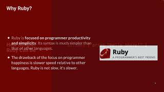 Learn to Code with Ruby V2 - 01 - Introduction & Installation - 01 - Welcome to Ruby [SLIDES]