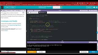Code org Unit 3 Lesson 4 Array Algorithms
