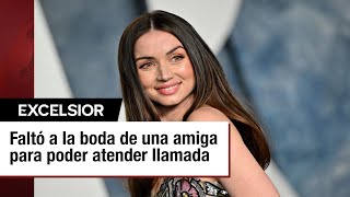 Ana de Armas faltó a la boda de una amiga para poder atender una llamada de trabajo