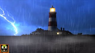 Loud Ocean Thunderstorm | Rain, Thunder, Lightning and Wave Sounds for Sleeping, Studying, Relaxing