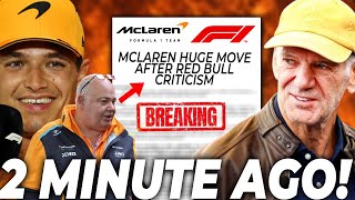 HUGE NEWS For McLaren \u0026 Aston Martin JUST GOT CONFIRMED! Red Bull FIRES At McLaren CHAMPIONSHIP