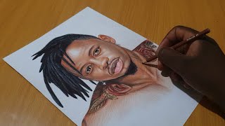 DRAWING DIAMOND PLATNUMZ - Uchoraji - Diamond Platnumz - WCB - Wasafi - Realistic Face drawing