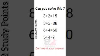 IQ test only for Genius maths challenge #shorts #bobby