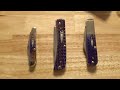 Unboxing three Case SMKW Peanut Butter and Jelly Knives (Peanut, Sodbuster Jr. and Barlow)