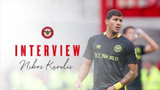 Nikos Karelis speaks after friendly