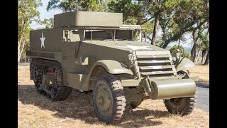 1942 Autocar M3A1 Half-Track/ cold start video