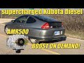 S4 E15.  We  test the effects of full boost on the AMR500 supercharged the Kubota diesel engine