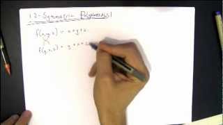 Algebraic Structures 1.2 - Symmetric Functions