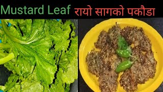 रायो सागको नयाँ परिकार/Mustard Leaf pakoda/Pakoda Recipe..