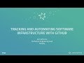 Tracking And Automating Software Infrastructure With GitHub - GitHub Universe 2017