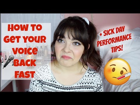 How to Get Your Voice Back FAST! | Theatre Kid Advice How to Get Your Voice Back FAST! | Theatre Kid Advice