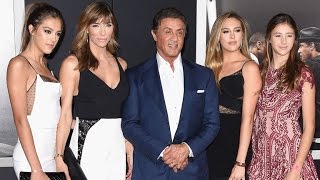 Sylvester Stallone Steps Out With Stunning Daughters at the 'Creed' Premiere