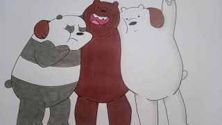 Dibujo de los osos escandalosos 🐻 We bare bears |Cartoon Network |SUSCRÍBETE❤️ #shorts #webarebears