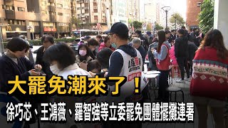 大罷免潮來了！徐巧芯、王鴻薇、羅智強等立委罷免團體擺攤連署－民視新聞