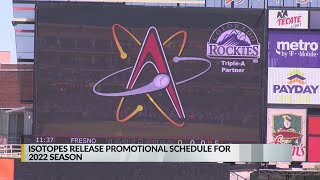 Isotopes release promotional night schedule