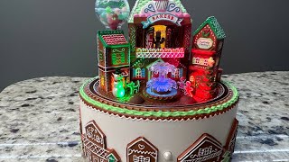 Hallmark 2023 Gingerbread village magic light and sound ornament. Unboxing and demo