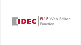 IDEC  FL1F Web Editor Function