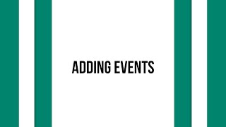 GameChanger - Adding Events