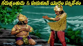 గరుత్మంతుడు & హనుమాన్ యుద్ధం సన్నివేశం | Garuda & Hanuman Fight | NTR | Sri Krishnanjaneya Yuddham