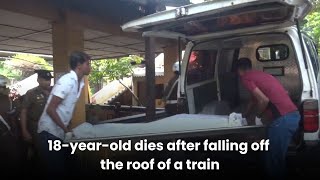 18-year-old dies after falling off the roof of a train