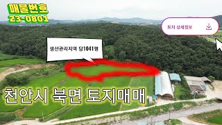 #토지매매_천안시 북면 토지매매 생산관리 지역 1041평 (관습상도로 있음)