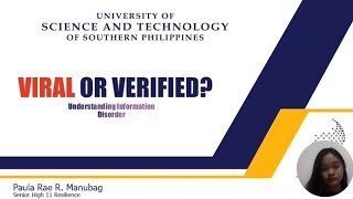 𝙑𝙞𝙧𝙖𝙡 𝙤𝙧 𝙑𝙚𝙧𝙞𝙛𝙞𝙚𝙙? 𝙐𝙣𝙙𝙚𝙧𝙨𝙩𝙖𝙣𝙙𝙞𝙣𝙜 𝙄𝙣𝙛𝙤𝙧𝙢𝙖𝙩𝙞𝙤𝙣 𝘿𝙞𝙨𝙤𝙧𝙙𝙚𝙧 𝙞𝙣 𝙊𝙣𝙡𝙞𝙣𝙚 𝙖𝙣𝙙 𝙍𝙚𝙖𝙡-𝙒𝙤𝙧𝙡𝙙 𝙎𝙥𝙖𝙘𝙚𝙨