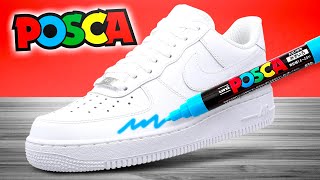 Customizing AIR FORCE 1's With POSCA MARKERS!👟🎨 (SIMPLE)