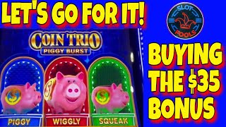 BUY THE $35 BONUS on COIN TRIO PIGGY BURST - SLOT FOOLS at COUSHATTA CASINO