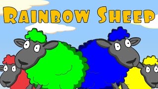 Preschool Songs: "Rainbow Sheep" - Color Song (After School Cubs)