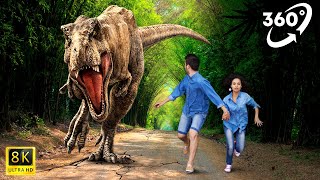 VR 360 | Don't get caught by GIANT JURASSIC DINOSAUR! | Virtual Reality Video | #2