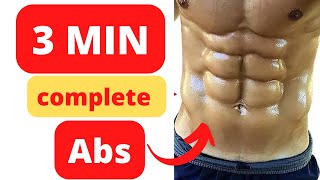 3 min abs workout to lose belly fat/14 days challenge.
