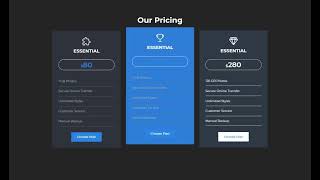 Pricing Card Html Css | Responsive
