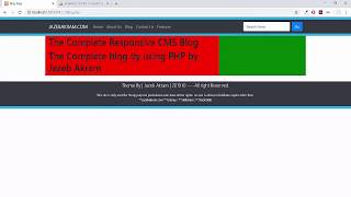 CMS Designing The user interface using Bootstrap | PHP