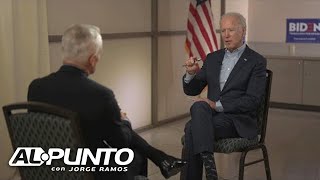 Jorge Ramos entrevista a Joe Biden y hablan de los problemas que enfrenta su campaña por la nominaci
