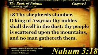 Bible Book #34 - Nahum Chapter 3 - The Holy Bible KJV Read Along Audio/Video/Text