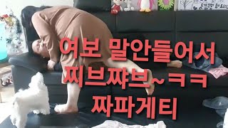 복부인 여보 말 안들어서 찌브쨔브~ㅋㅋ 짜파게티 먹방 mukbang