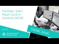 Microsoft Dynamics 365 - Purchase, Sales Return Cycle in Business Central (Demo)