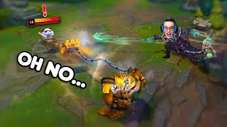 Blitzcrank...but with +500 AD \u0026 every hook = instant death ft. Bunnyfufuu 🤣🤣