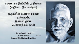 ரமண மகரிஷி வழிகாட்டும் அறிவு/பயிற்சி 12 ~ உங்களது உண்மை தன்மை பேரானந்தம் தான். அதைத் தேடி உணருங்கள்.