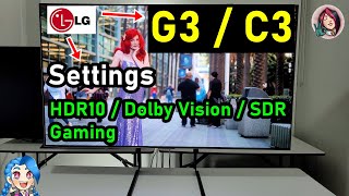LG C3 y G3: Configuraciones de Imagen Recomendadas para HDR10, Dolby Vision, SDR y Modo Juego