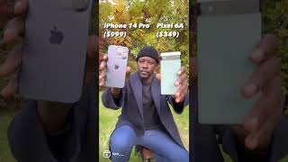 iPhone 14 Pro Vs Pixel 6A Camera Test 🔥💥 #shorts #googlepixel #giftfromgoogle