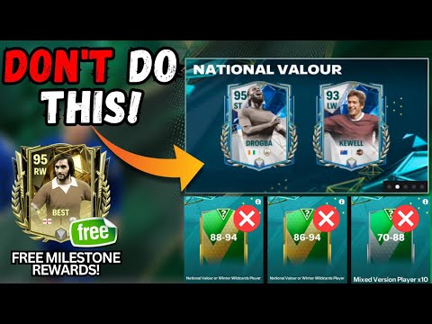 FREE 89-95 OVR MILESTONE REWARDS! NATIONAL VALOUR EVENT GUIDE AND CALCULATOR! AVOID THESE MISTAKES!