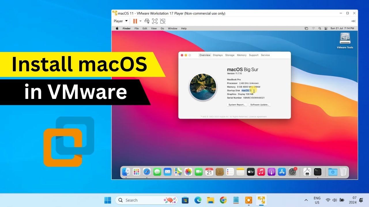 Install Macos In Vmware On A Windows Pc Youtube