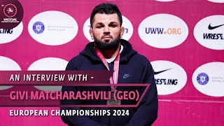 Givi MATCHARASHVILI (GEO) has a message for everyone at 97kg after winning his second Euro title
