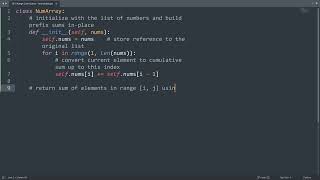 Leetcode 303. Range Sum Query - Immutable in Python | Python Leetcode | Python Coding Tutorial